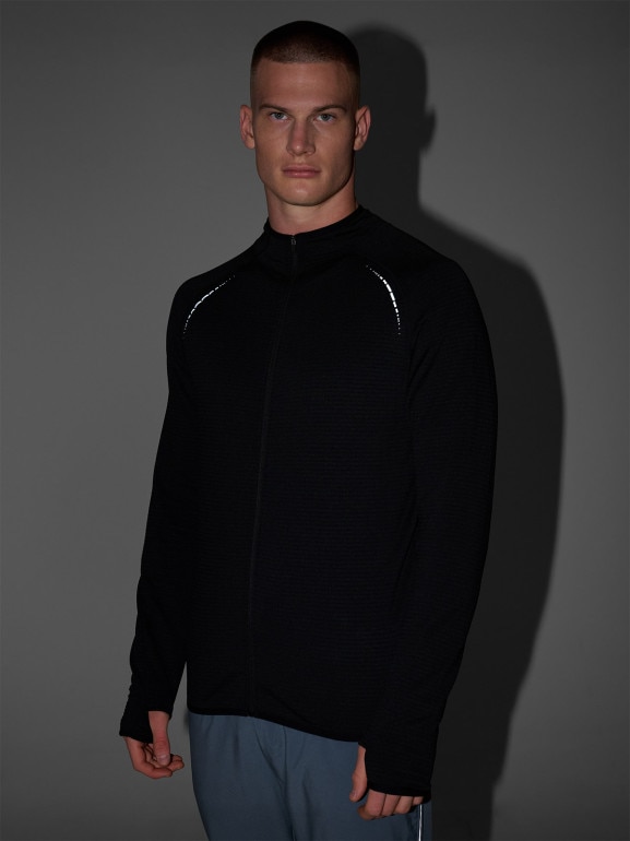 Męska bluza do biegania 4F 4FWAW25TFSWM575 - czarna