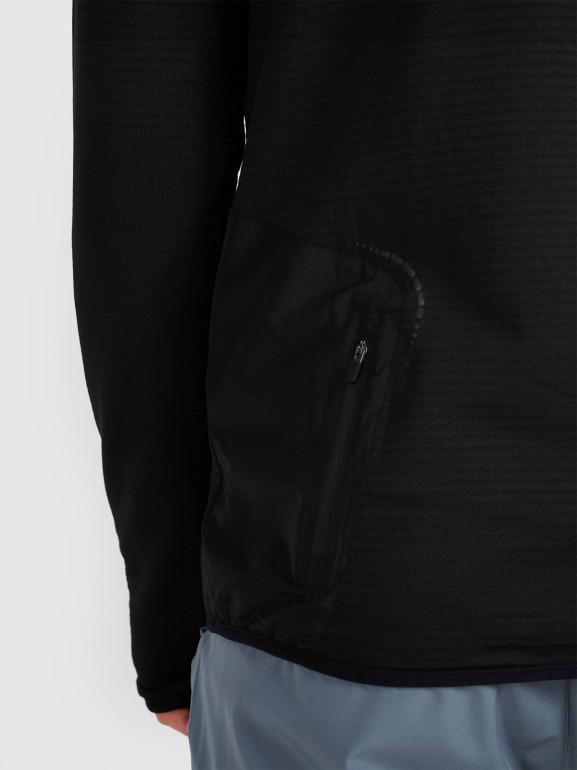 Męska bluza do biegania 4F 4FWAW25TFSWM575 - czarna