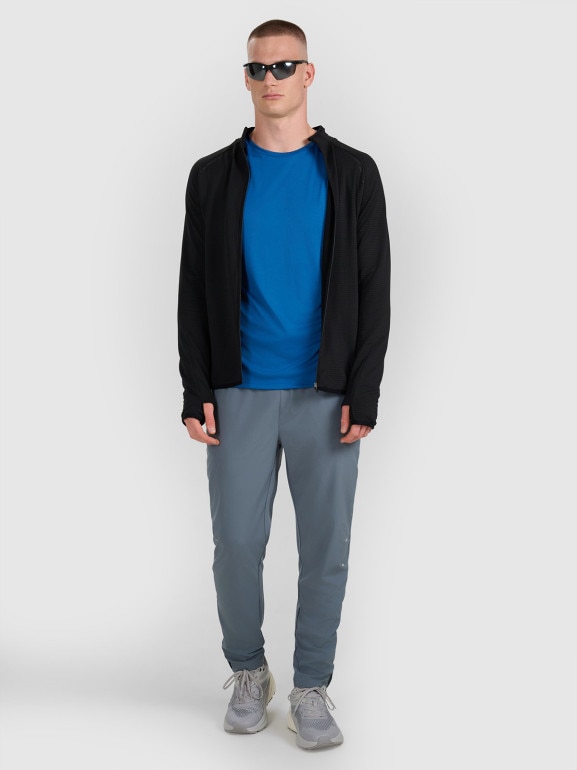 Męska bluza do biegania 4F 4FWAW25TFSWM575 - czarna