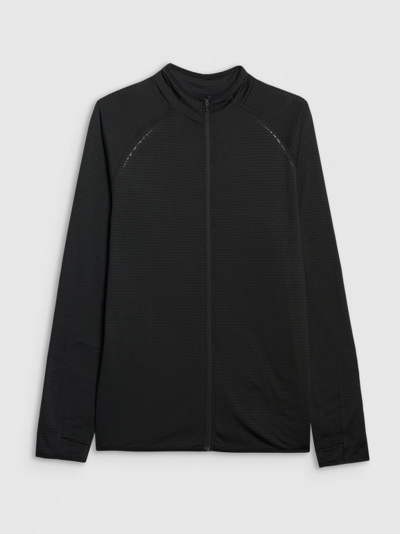 Męska bluza do biegania 4F 4FWAW25TFSWM575 - czarna