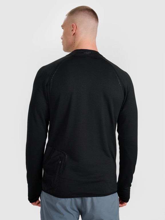Męska bluza do biegania 4F 4FWAW25TFSWM575 - czarna