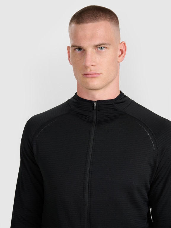 Męska bluza do biegania 4F 4FWAW25TFSWM575 - czarna