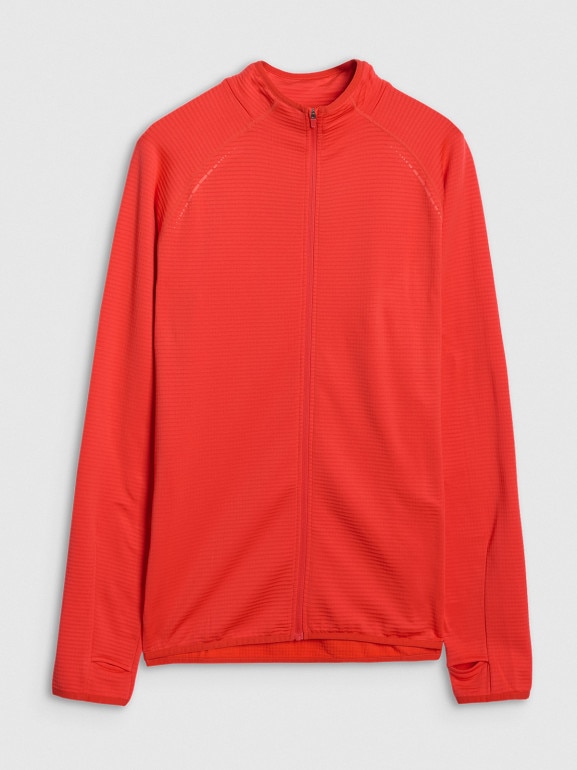 Męska bluza do biegania 4F 4FWAW25TFSWM575 - czerwona