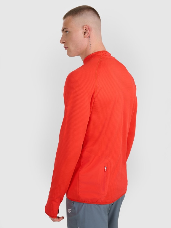 Męska bluza do biegania 4F 4FWAW25TFSWM575 - czerwona