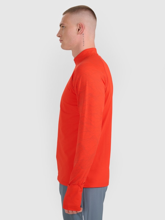 Męska bluza do biegania 4F 4FWAW25TFSWM576 - czerwona