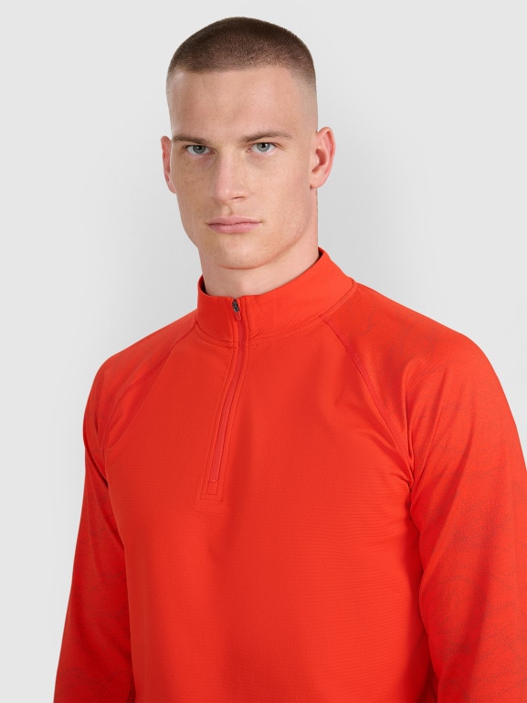 Męska bluza do biegania 4F 4FWAW25TFSWM576 - czerwona