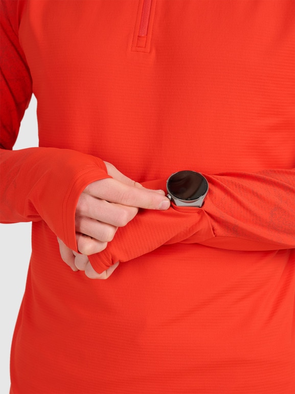 Męska bluza do biegania 4F 4FWAW25TFSWM576 - czerwona