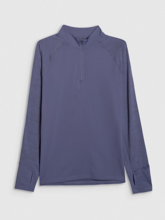 Męska bluza do biegania 4F 4FWAW25TFSWM576 - niebieska