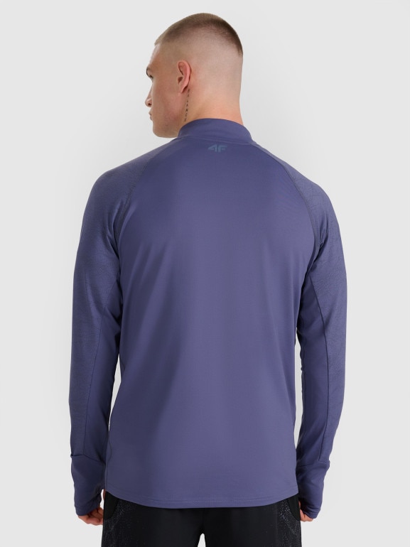 Męska bluza do biegania 4F 4FWAW25TFSWM576 - niebieska