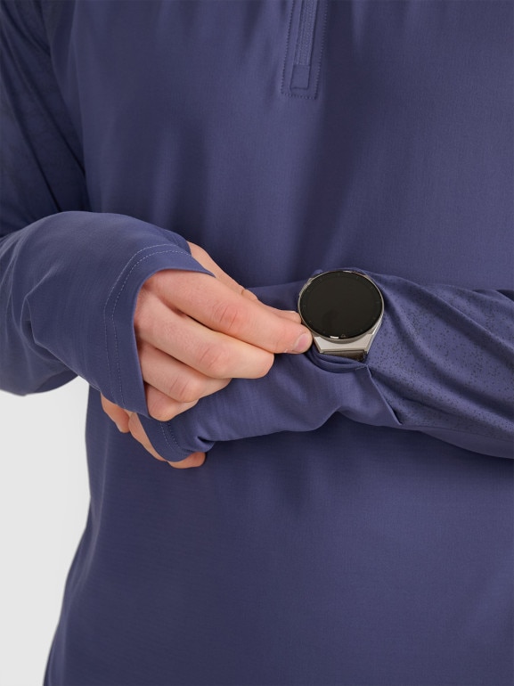 Męska bluza do biegania 4F 4FWAW25TFSWM576 - niebieska