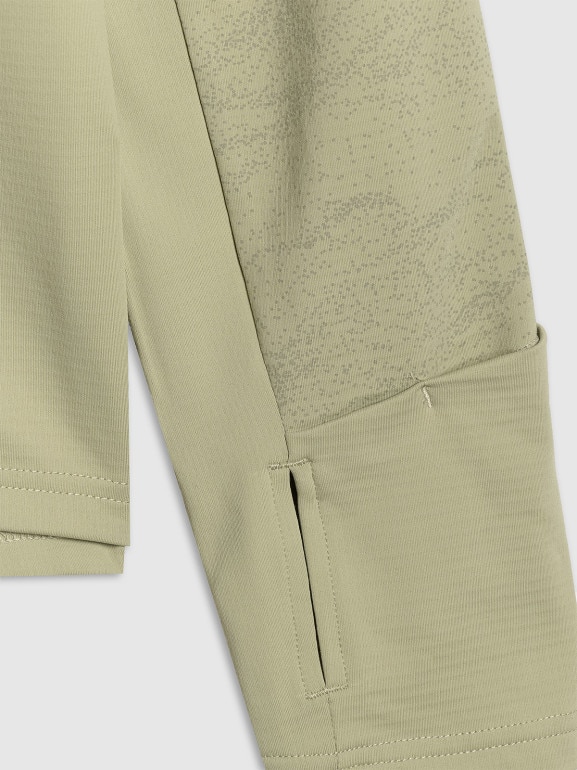 Męska bluza do biegania 4F 4FWAW25TFSWM576 - zielona