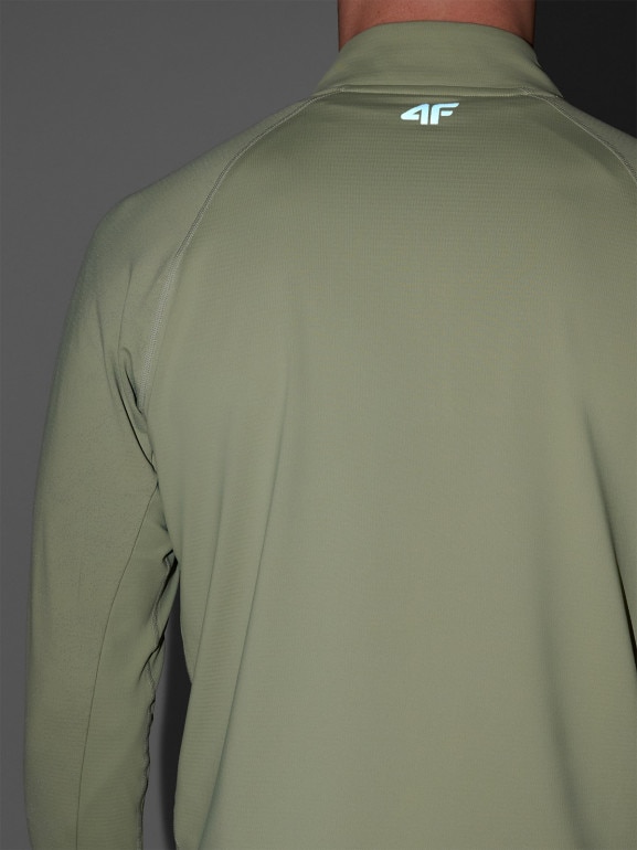 Męska bluza do biegania 4F 4FWAW25TFSWM576 - zielona