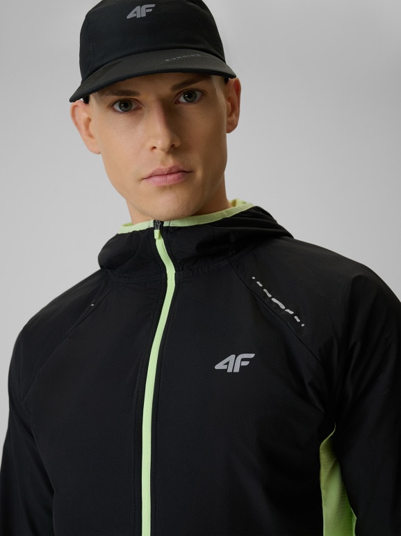 Męska bluza do biegania 4F 4FWSS26TFSWM643 - limonkowa