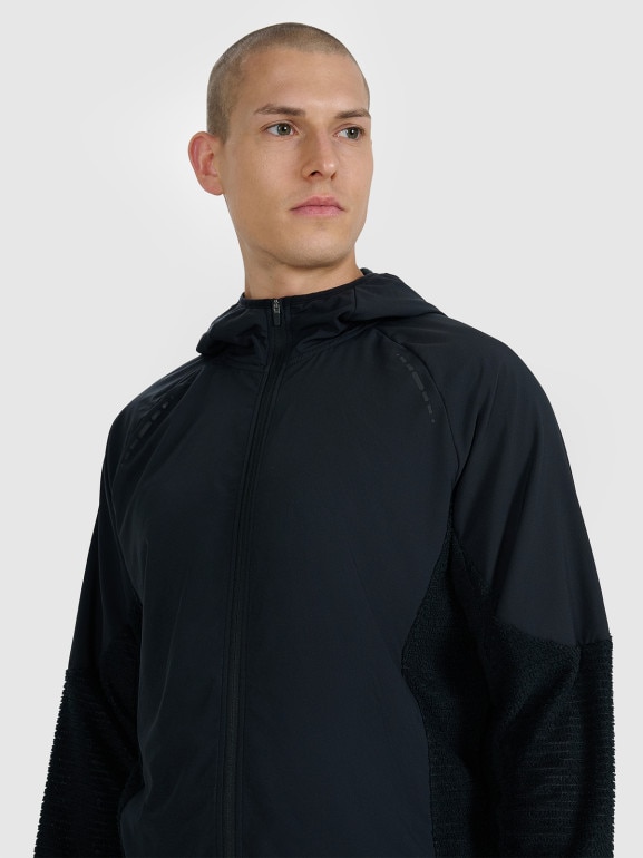 Męska bluza do biegania w terenie 4F 4FWAW25TFSWM582 - czarna