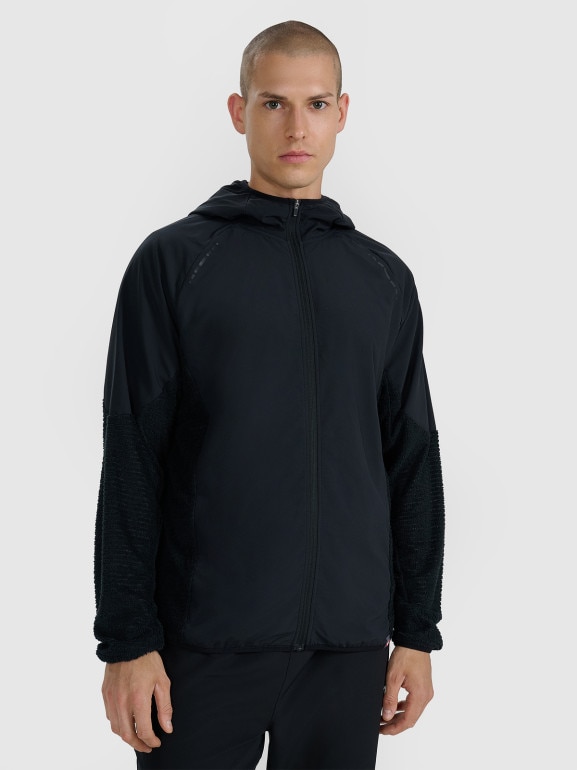 Męska bluza do biegania w terenie 4F 4FWAW25TFSWM582 - czarna