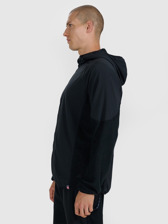 Męska bluza do biegania w terenie 4F 4FWAW25TFSWM582 - czarna
