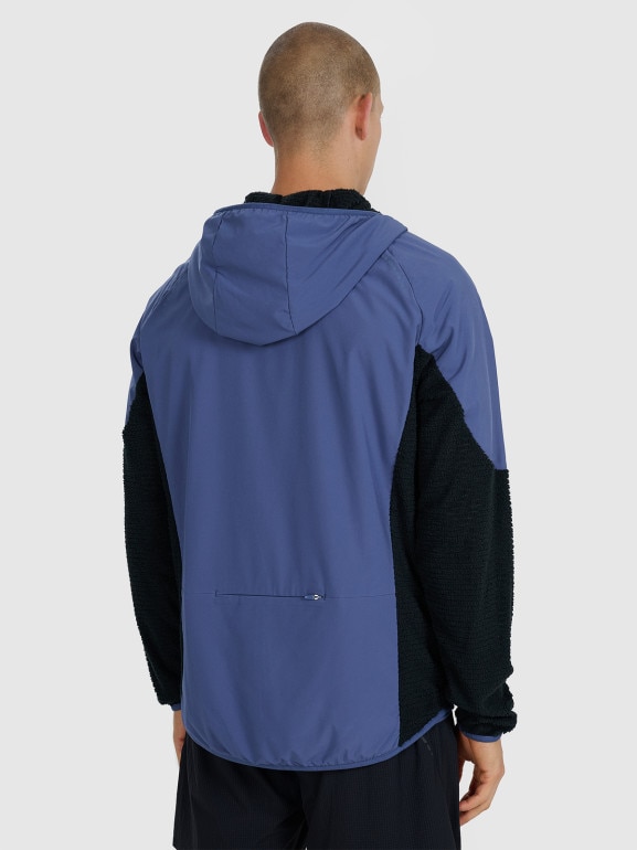 Męska bluza do biegania w terenie 4F 4FWAW25TFSWM582 - niebieska