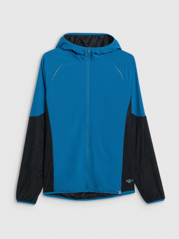 Męska bluza do biegania w terenie 4F 4FWAW25TFSWM582 - niebieska