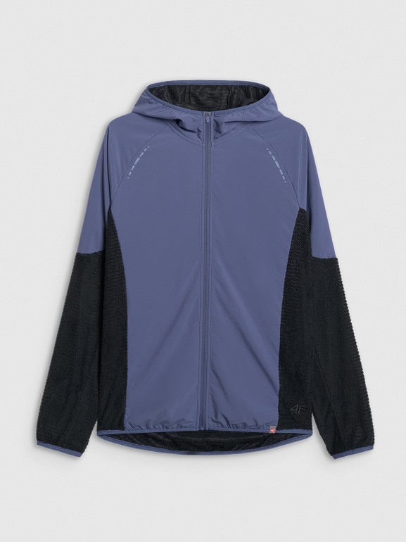 Męska bluza do biegania w terenie 4F 4FWAW25TFSWM582 - niebieska