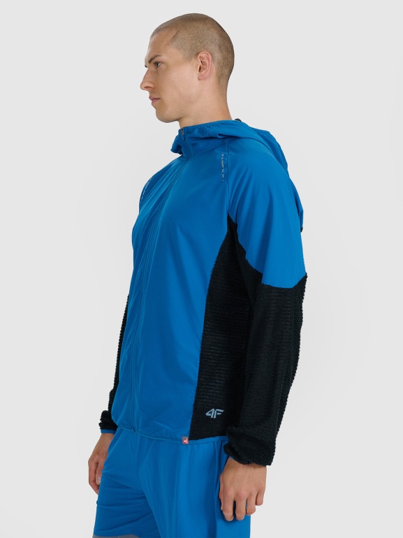 Męska bluza do biegania w terenie 4F 4FWAW25TFSWM582 - niebieska