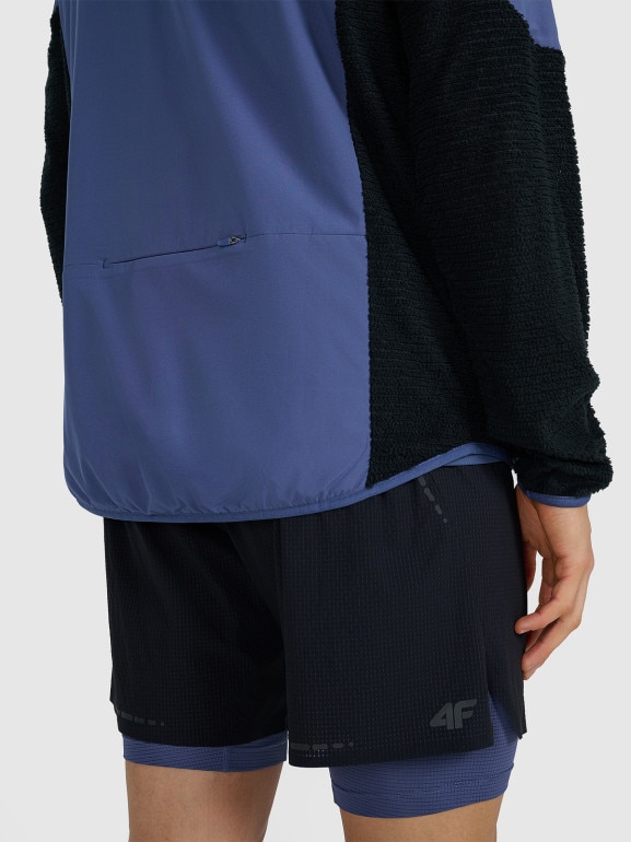 Męska bluza do biegania w terenie 4F 4FWAW25TFSWM582 - niebieska