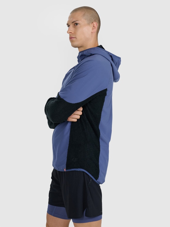 Męska bluza do biegania w terenie 4F 4FWAW25TFSWM582 - niebieska