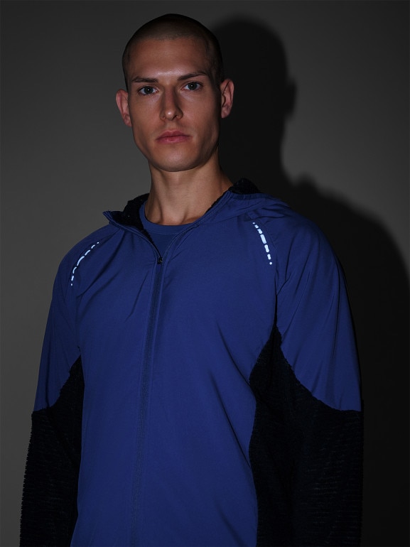 Męska bluza do biegania w terenie 4F 4FWAW25TFSWM582 - niebieska