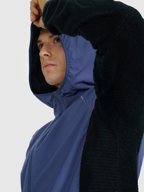 Męska bluza do biegania w terenie 4F 4FWAW25TFSWM582 - niebieska