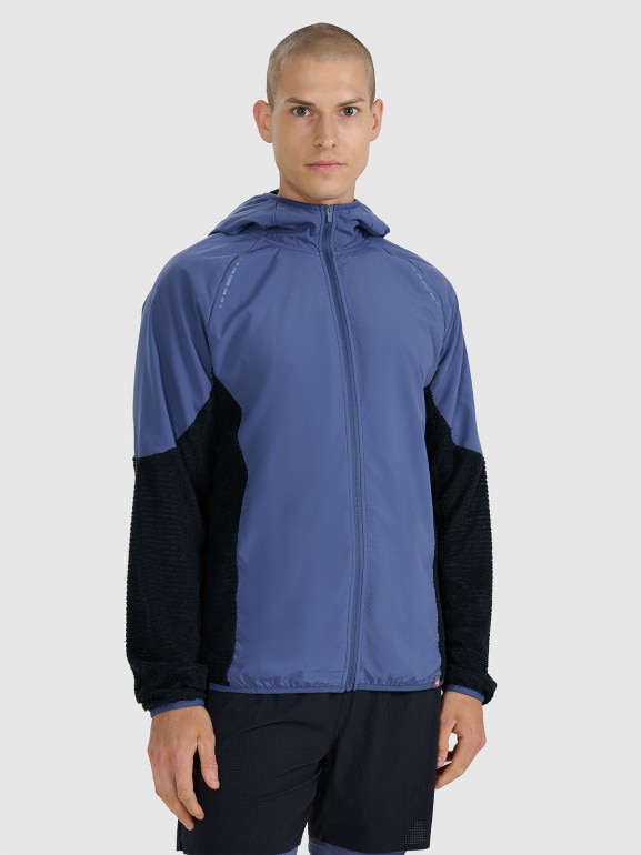 Męska bluza do biegania w terenie 4F 4FWAW25TFSWM582 - niebieska