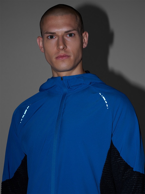 Męska bluza do biegania w terenie 4F 4FWAW25TFSWM582 - niebieska