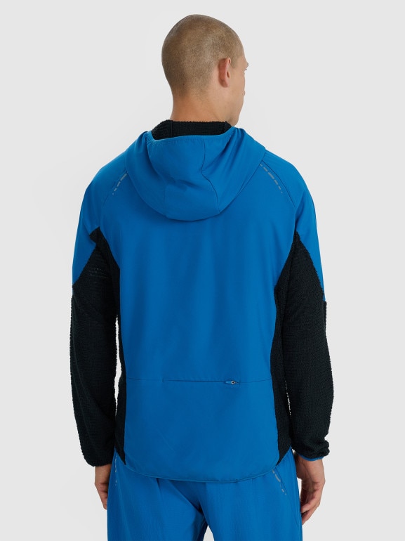 Męska bluza do biegania w terenie 4F 4FWAW25TFSWM582 - niebieska