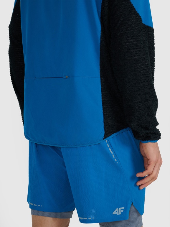Męska bluza do biegania w terenie 4F 4FWAW25TFSWM582 - niebieska
