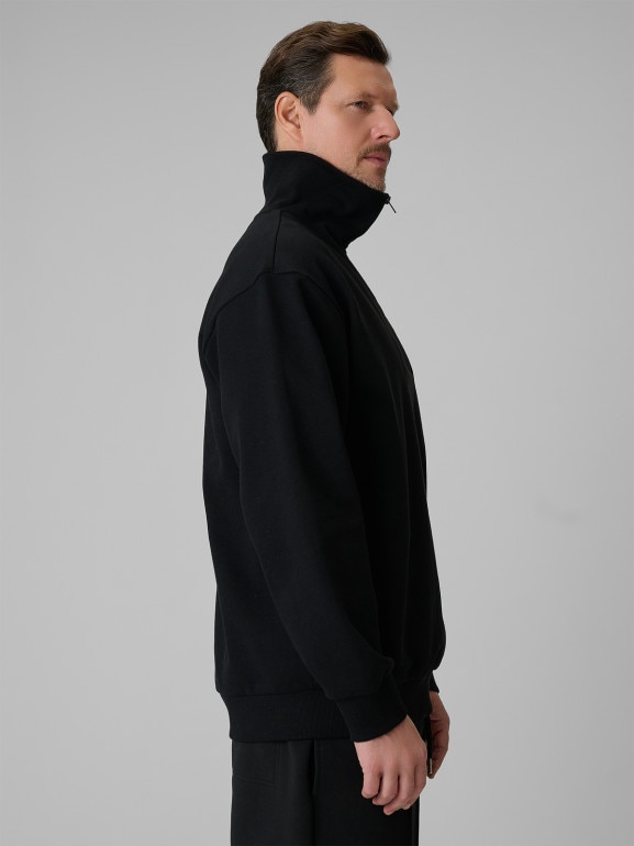 Męska bluza dresowa nierozpinana 4F 4FRSS26TSWSM2794 - czarna