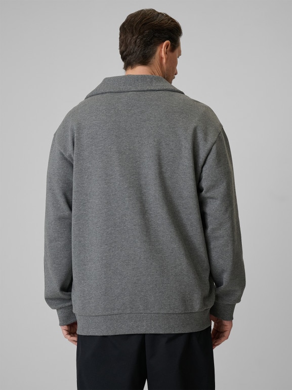 Męska bluza dresowa nierozpinana 4F 4FRSS26TSWSM2794 - szara