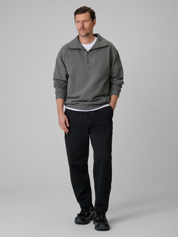 Męska bluza dresowa nierozpinana 4F 4FRSS26TSWSM2794 - szara