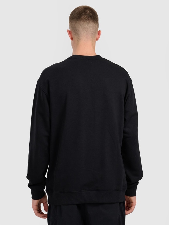 Męska bluza dresowa nierozpinana bez kaptura 4F 4FRMM00TSWSM2478 - czarna