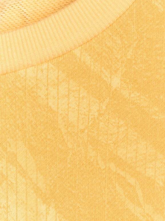 Męska bluza dresowa nierozpinana bez kaptura 4F 4FWSS25TSWSM1582 - żółta