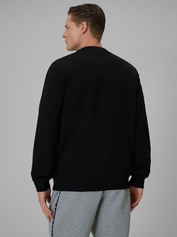 Męska bluza dresowa nierozpinana bez kaptura 4F 4FWSS26TSWSM2237 - czarna