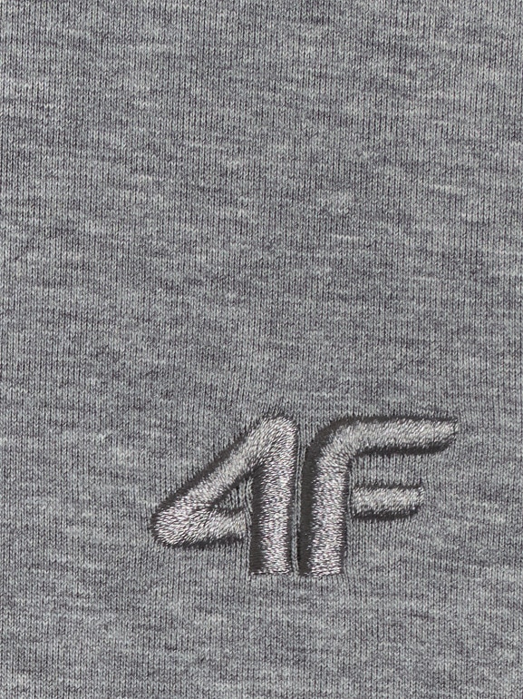 Męska bluza dresowa nierozpinana z kapturem 4F 4FRSS26TSWSM2793 - szara