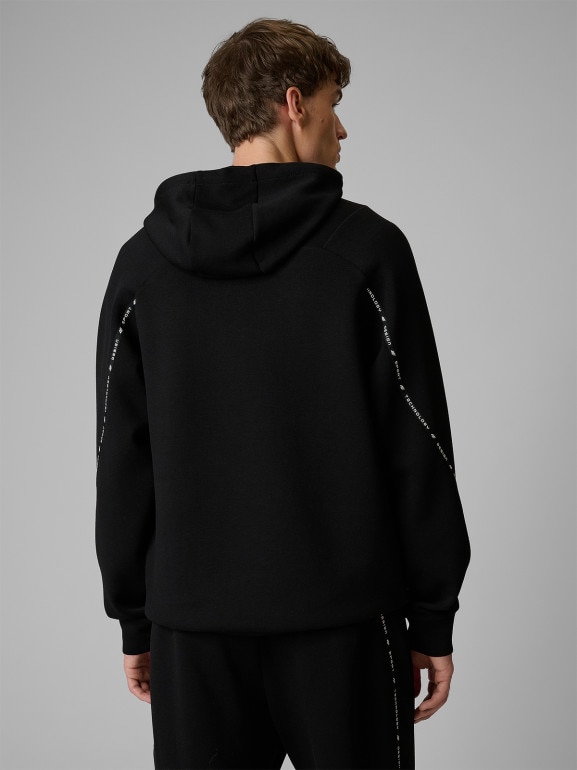 Męska bluza dresowa nierozpinana z kapturem 4F 4FWSS26TSWSM2238 - czarna