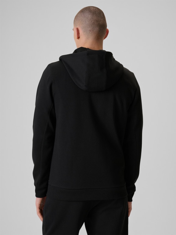 Męska bluza dresowa rozpinana z kapturem 4f 4FRSS26TSWSM2895 - czarna