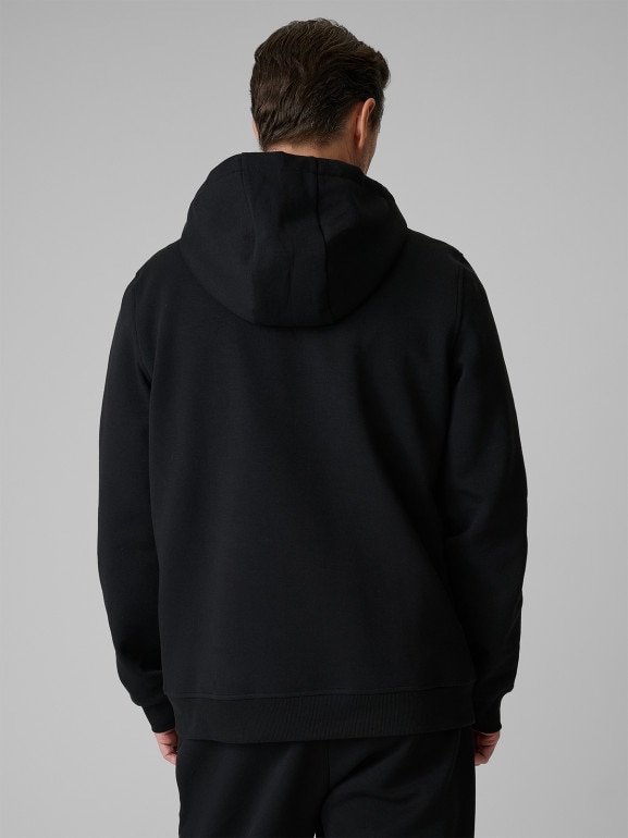 Męska bluza dresowa rozpinana z kapturem 4F 4FRSS26TSWSM2975 - czarna