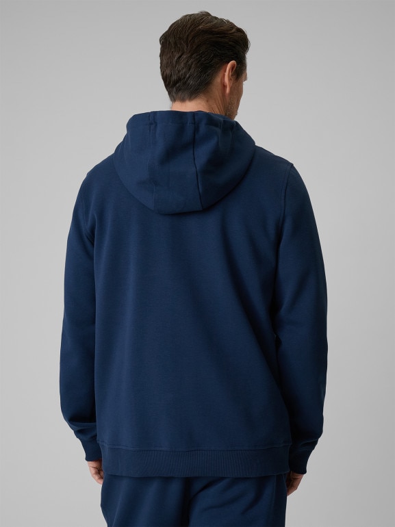 Męska bluza dresowa rozpinana z kapturem 4F 4FRSS26TSWSM2975 - granatowa