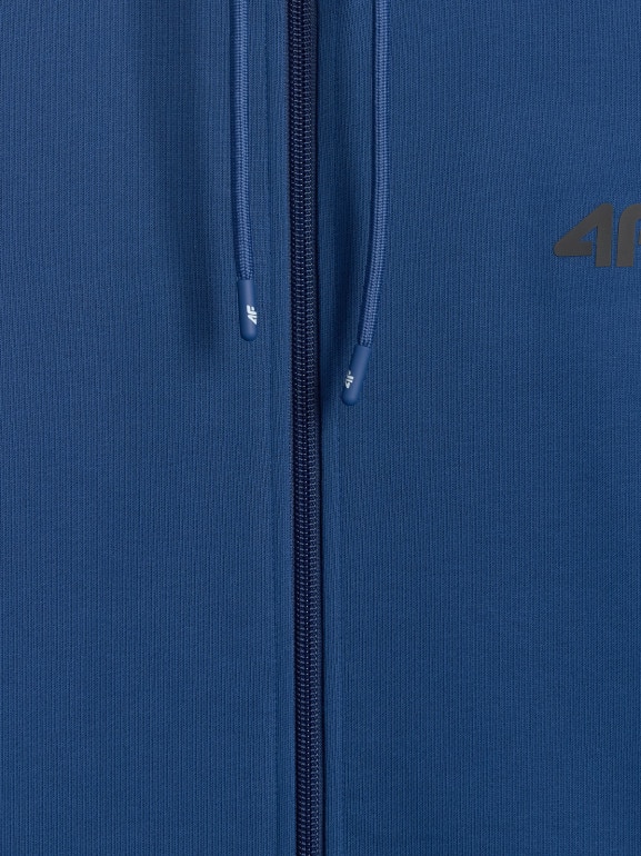 Męska bluza dresowa rozpinana z kapturem 4F 4FRSS26TSWSM3106 - niebieska
