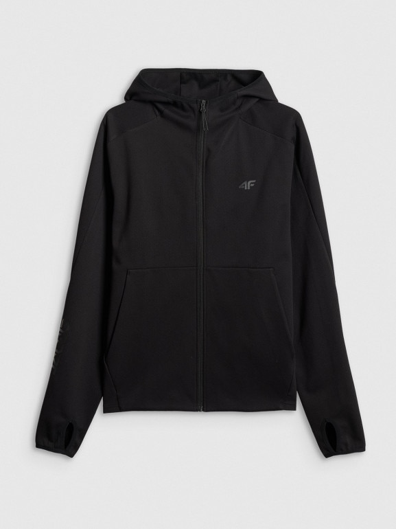 Męska bluza dresowa z kapturem 4F 4FWSS26TSWSM2130 - czarna