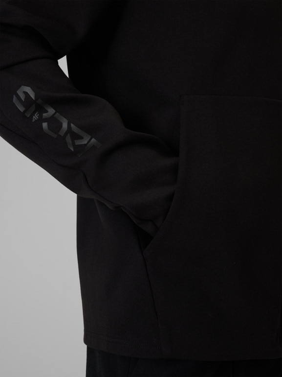 Męska bluza dresowa z kapturem 4F 4FWSS26TSWSM2130 - czarna