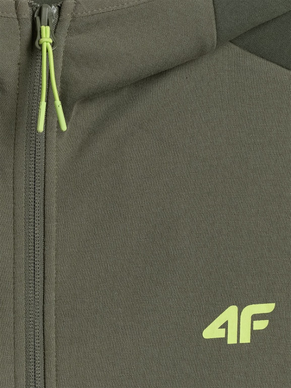 Męska bluza dresowa z kapturem 4F 4FWSS26TSWSM2130 - khaki