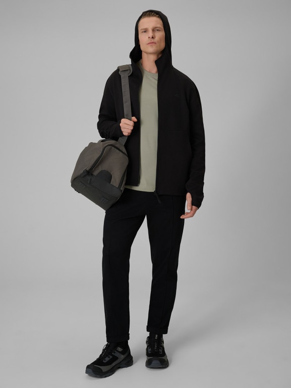 Męska bluza dresowa z kapturem 4F 4FWSS26TSWSM2130 - czarna