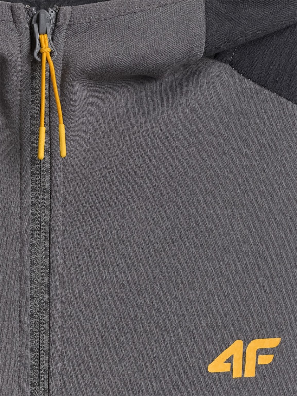 Męska bluza dresowa z kapturem 4F 4FWSS26TSWSM2130 - szara