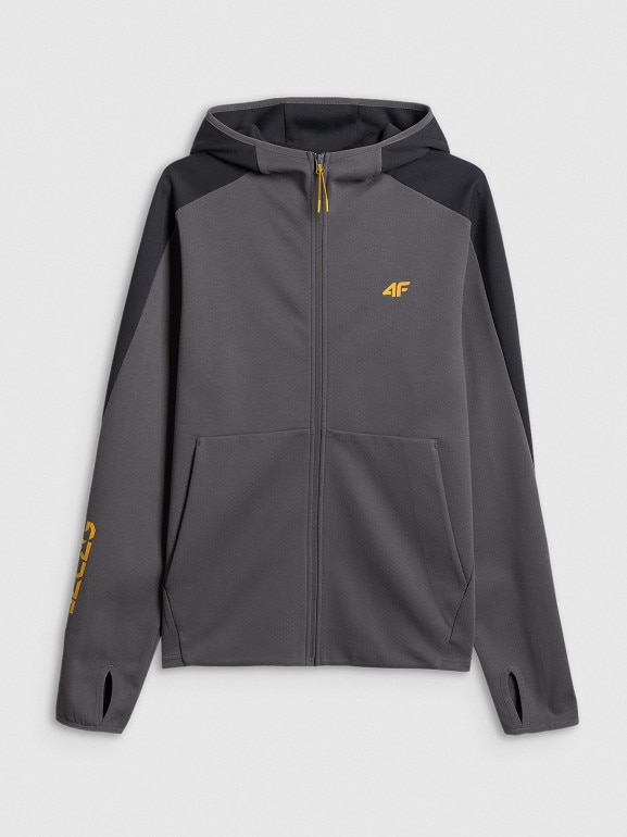 Męska bluza dresowa z kapturem 4F 4FWSS26TSWSM2130 - szara